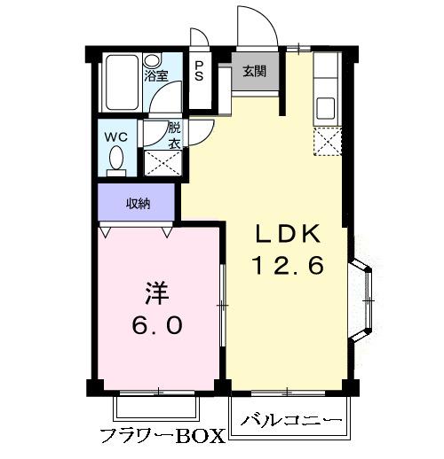 コーポオガタⅢ（201） 間取り図画像