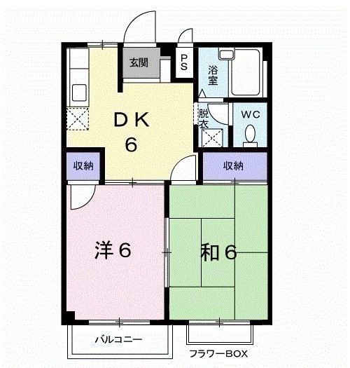 畠田ハイツ（206） 間取り図画像