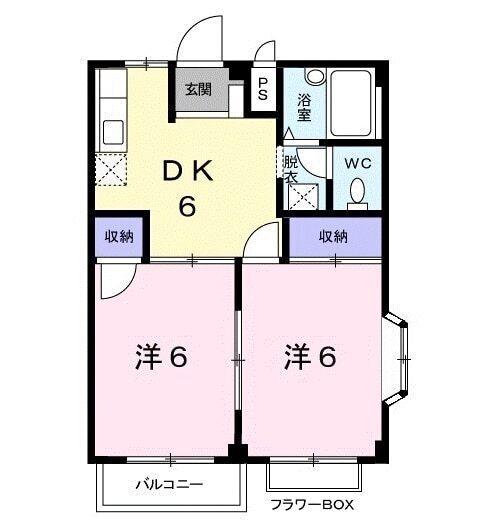 ハイツ９０（201） 間取り図画像