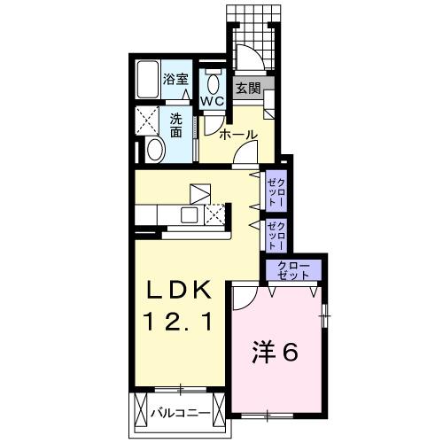 クランベリーコート（101） 間取り図画像