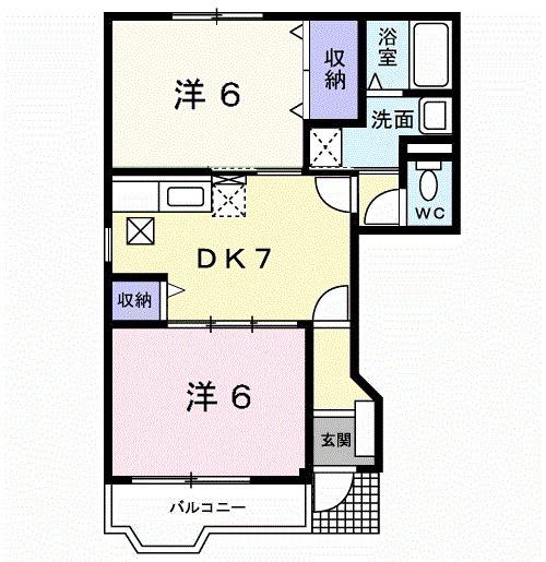 メゾンナカシマⅢＡ（101） 間取り図画像