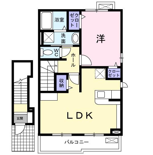 エスポアールＢ（203） 間取り図画像