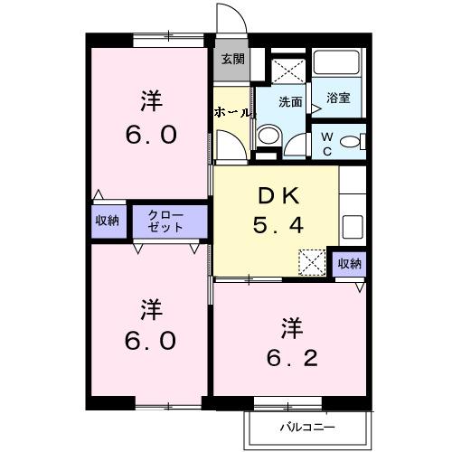グリーンヒル伍番館（202） 間取り図画像