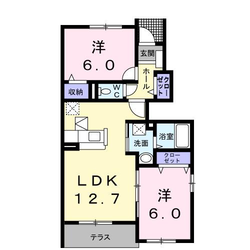 ヴィラ・グレイスⅡ（101） 間取り図画像