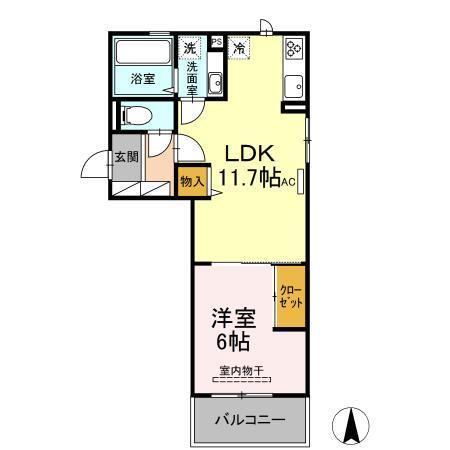 グランフォレMⅡ（201） 間取り図画像