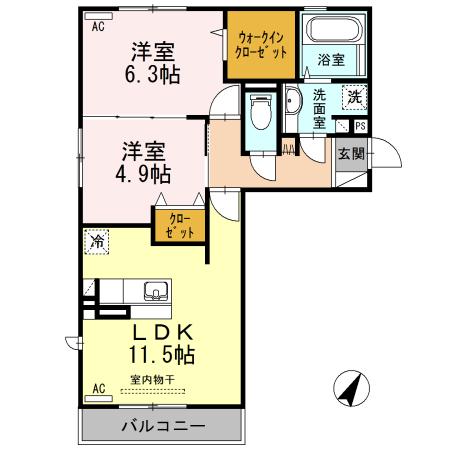 カーサマローネ（303） 間取り図画像