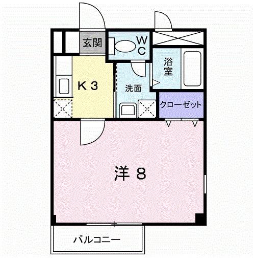 アウロ−ラ０２Ｊ（101） 間取り図画像