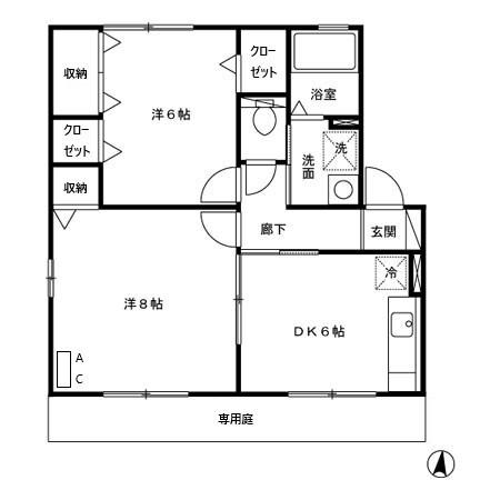 キャッスル　コンフォート　B棟（105） 間取り図画像