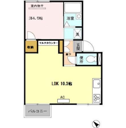 レジデンス御領（205） 間取り図画像