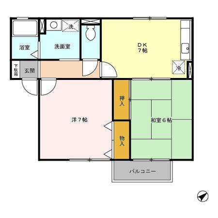 セジュールひまわり（202） 間取り図画像
