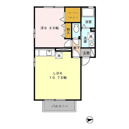 ウィルモア島崎　A棟（201） 間取り図画像