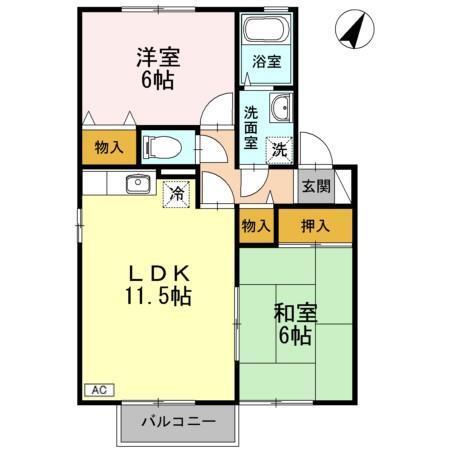 たんぽぽハウス　D棟（209） 間取り図画像