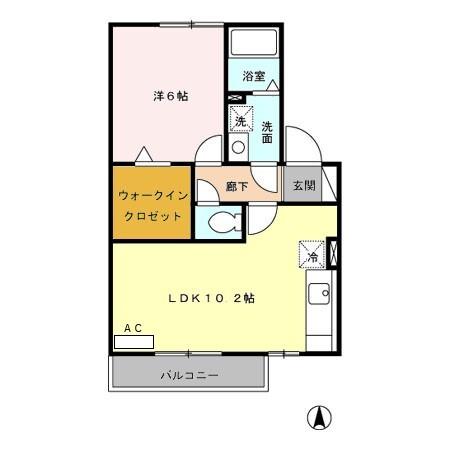 ウィルモア刈草　A棟（202） 間取り図画像