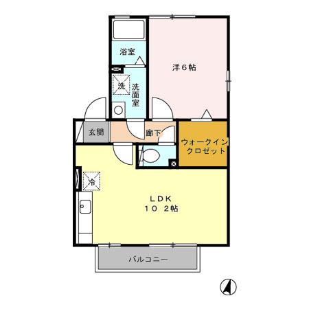 ウィルモア西梶尾Ｃ（208） 間取り図画像