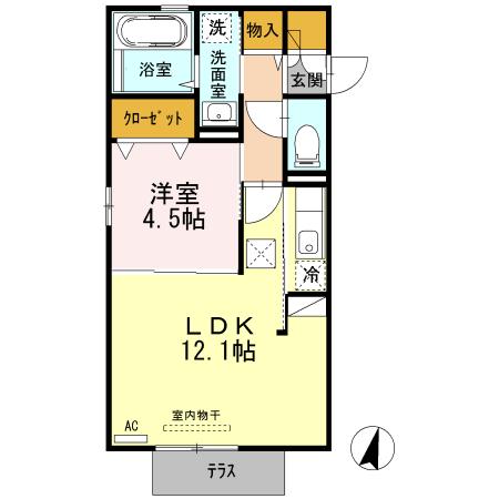 オーピュール城西（103） 間取り図画像