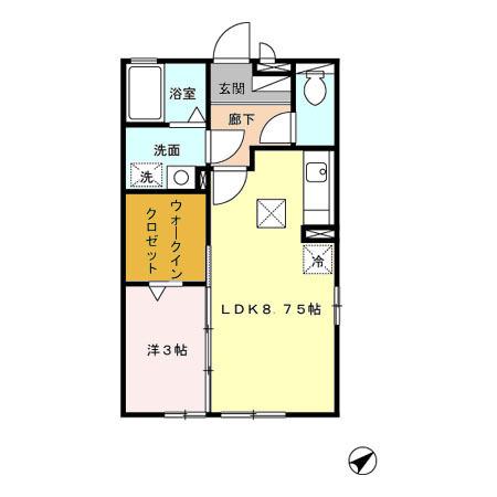 メゾンミュー　A棟（107） 間取り図画像