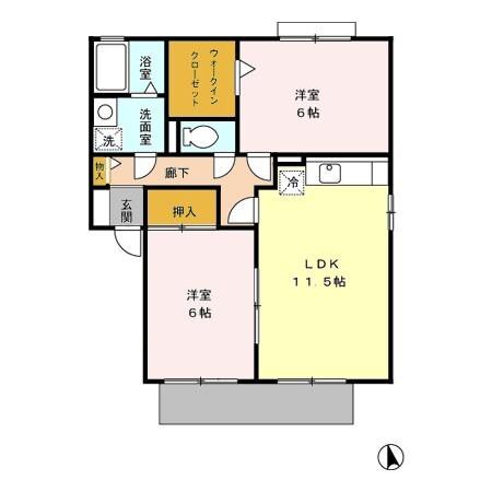 セジュールグランフォレ　A棟（102） 間取り図画像