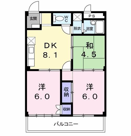 杉本ハイツ（202） 間取り図画像