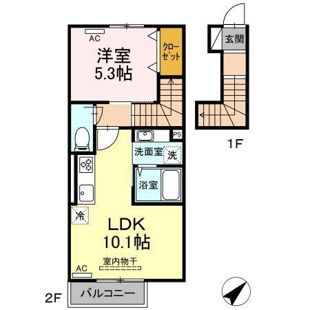 ガーデンリバーハイツ御領（207） 間取り図画像
