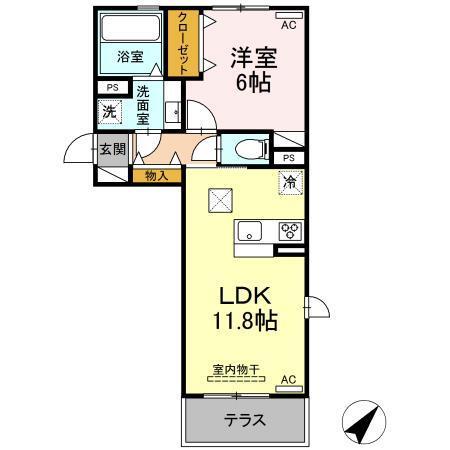 ウィル東小路（101） 間取り図画像