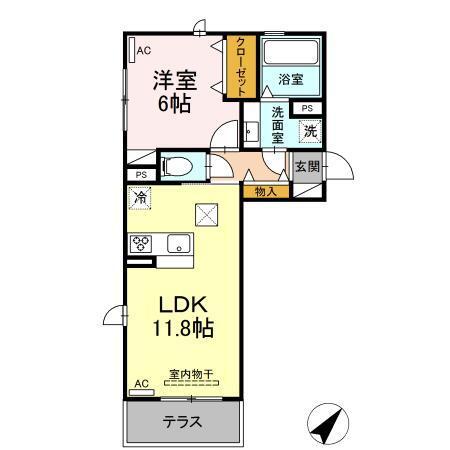 ウィル東小路（103） 間取り図画像