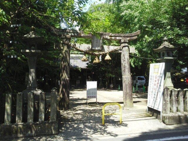 御幸笛田神社：70m