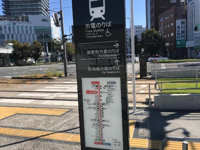 熊本駅前駅(熊本市交通局　田崎線)：4472m