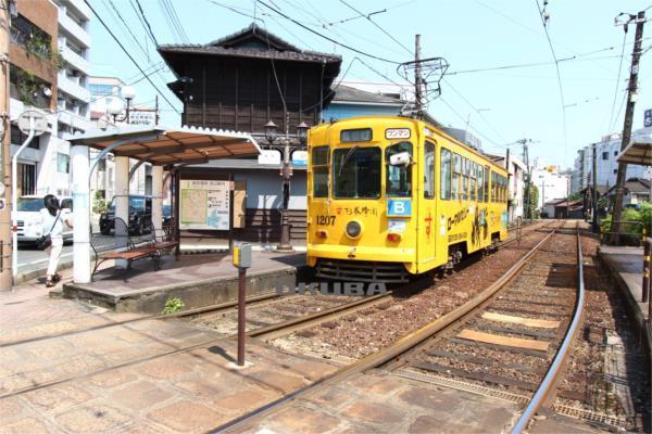 熊本市電 新町：446m