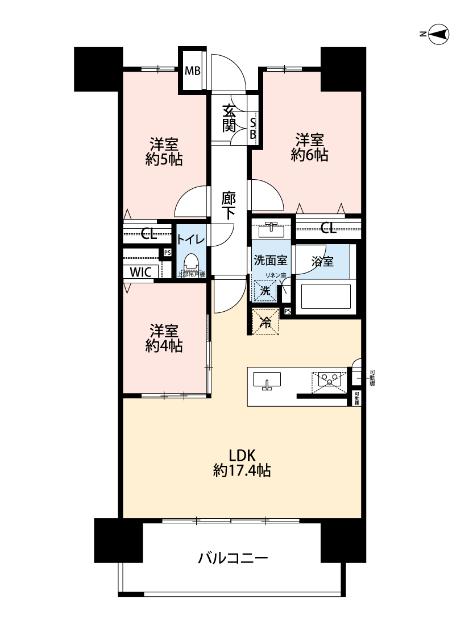レーベン熊本駅レクシア 間取り図画像