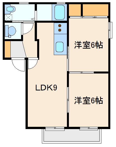 ツイングランデＡ（202） 間取り図画像
