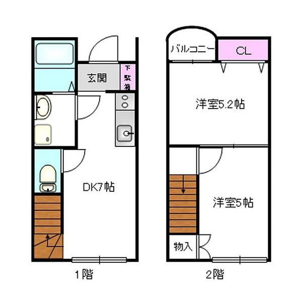 グレースメゾンⅡ（B） 間取り図画像