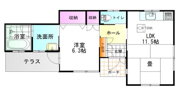 若葉町貸住宅（1） 間取り図画像