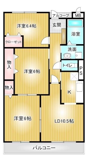 セゾン古久家（102） 間取り図画像