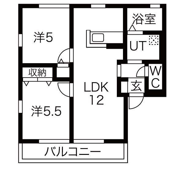 レトアハイム（201） 間取り図画像
