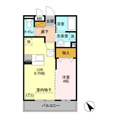 オペラハウス上大島　Ｂ（102） 間取り図画像
