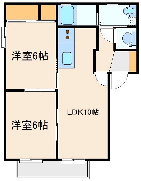 グランドール連取Ｅ（101） 間取り図画像