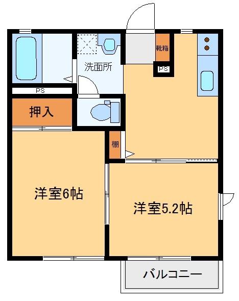 パルコ（E201） 間取り図画像