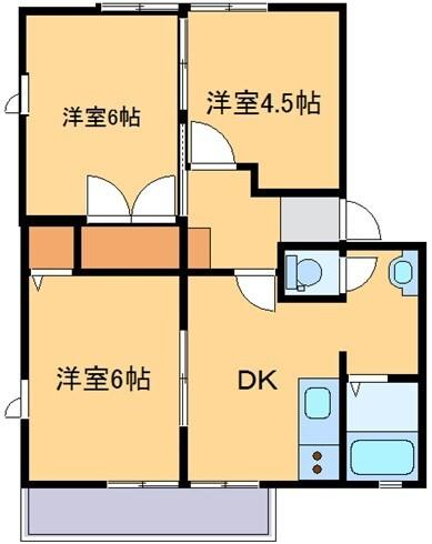 フレグランスあきやま（B202） 間取り図画像
