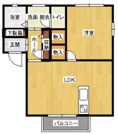 エミネンス西野目C（201） 間取り図画像