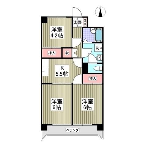 ハイツ荒川（203） 間取り図画像