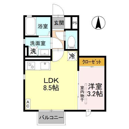 ローズB（102） 間取り図画像