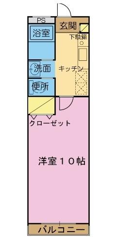 ＳＫマンション（1B） 間取り図画像