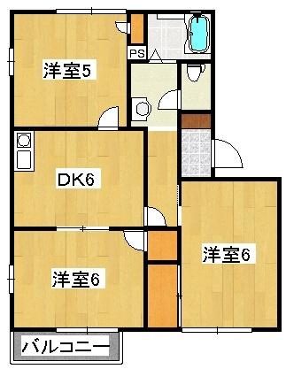 グランドール華蔵寺C（101） 間取り図画像