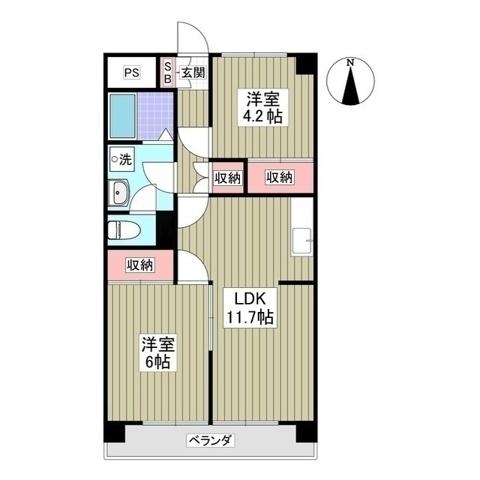 ハイツ荒川（502） 間取り図画像