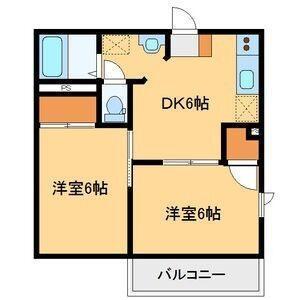 ディアコートA（201） 間取り図画像