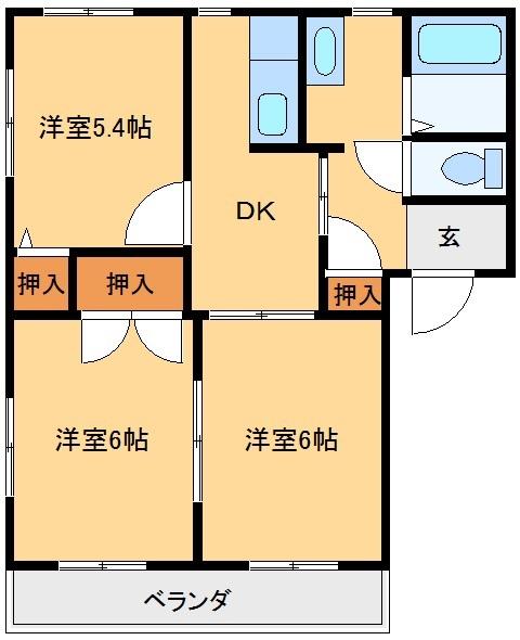 グランヴェルジュ（A103） 間取り図画像