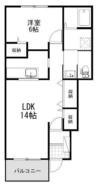 ミニョンパレA（101） 間取り図画像