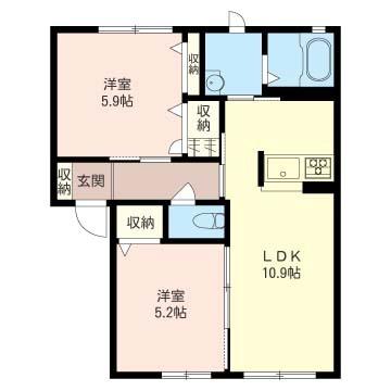 ブランＢ（203） 間取り図画像