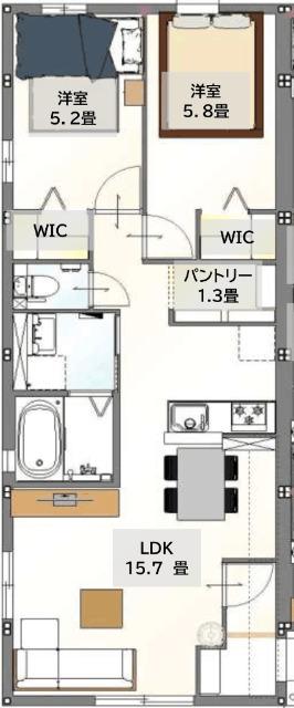 グローブテラス（201） 間取り図画像