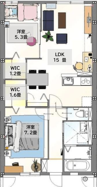 グローブテラス（202） 間取り図画像